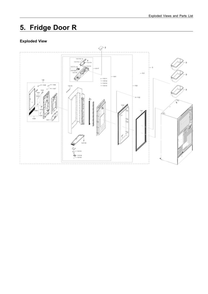 Right Refrigerator Door Parts Diagram and Parts List for RF28N9780SG AA-05 Samsung Refrigerator