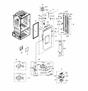Refrigerator Door L Diagram and Parts List for RF28HDEDBSR AA-0002 Samsung Refrigerator