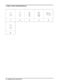 Small Parts Diagram and Parts List for DVE54R7600C A3-00 Samsung Dryer