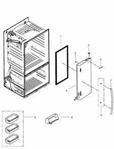 Right Door Diagram and Parts List for RF268ACWP XAA-0001 Samsung Refrigerator
