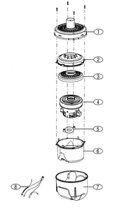Motor Assy Diagram and Parts List for 40139030  Kenmore Upright Vacuum
