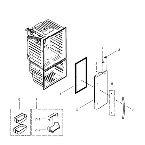 Right Door Diagram and Parts List for RFG296HDWP XAA-0001 Samsung Refrigerator