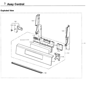 Control Diagram and Parts List for NX58J7750SG AA-0000 Samsung Range