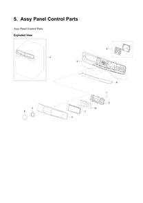 Control Panel Assembly Diagram and Parts List for WF50R8500AV US-01 Samsung Washer