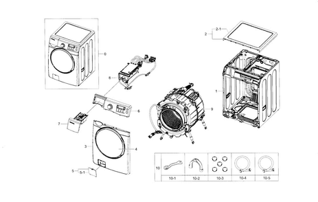 Part Location Diagram of DC97-14522K Samsung Drawer Housing