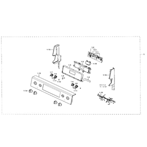 Control Diagram and Parts List for NE59J7630SG AA-0000 Samsung Range