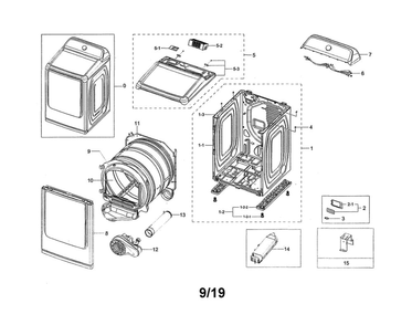 Part Location Diagram of DC61-04924C Samsung Frame