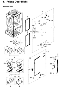 Fridge Door R Diagram and Parts List for RF28HDEDPWW AA-08 Samsung Refrigerator