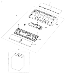 Control Panel Diagram and Parts List for DV50K8600GV A3-0000 Samsung Dryer