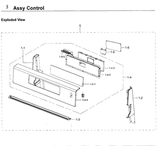 Control Diagram and Parts List for NX58K3310SS AA-0000 Samsung Range