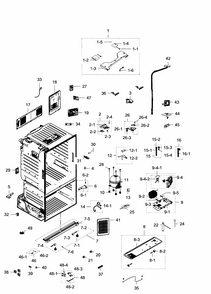 Cabinet Diagram and Parts List for RF28HDEDPBC AA-0000 Samsung Refrigerator