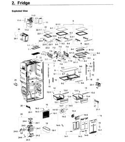 Fridge Diagram and Parts List for RF23J9011SR AA-0003 Samsung Refrigerator