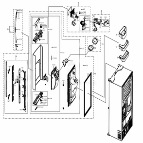 Part Location Diagram of DA93-00228E Samsung Assembly Door Sub-Ref Left; Aw3,f-Hub,sts201,