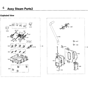 Steam 2 Diagram and Parts List for NV51K6650SG AA-0000 Samsung Wall Oven