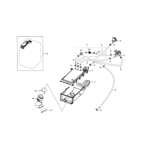 Housing-Drawer Diagram and Parts List for WF330ANB XAA-05 Samsung Washer