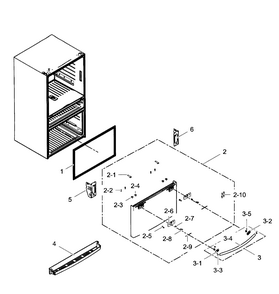 Freezer Door Diagram and Parts List for RF28JBEDBSG AA-0006 Samsung Refrigerator