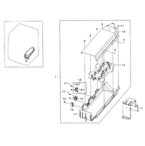 Heater Assy Diagram and Parts List for DV448AEP XAA-0002 Samsung Dryer