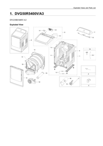 Part Location Diagram of DC90-00113X Samsung Assy front parts
