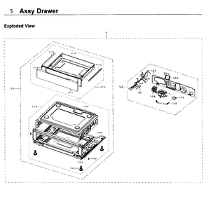 Drawer Diagram and Parts List for NX58K7850SG AA-0000 Samsung Range