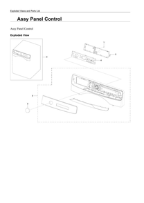 Control Panel Assembly Diagram and Parts List for WF50A8600AE US-00 Samsung Washer