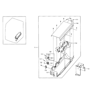 Heater Assy Diagram and Parts List for DV431AEP XAA-0002 Samsung Dryer