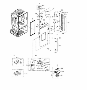 Fridge Door L Diagram and Parts List for RF28HFEDTWW AA-0001 Samsung Refrigerator