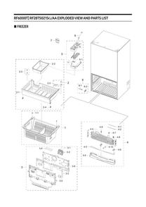 Freezer Parts Diagram and Parts List for RF28T5021SG AA-00 Samsung Refrigerator