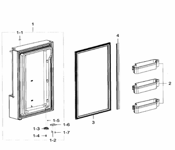 Freezer Door Lt Diagram and Parts List for RF32FMQDBSR AA-0006 Samsung Refrigerator