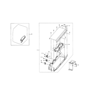 Duct Heater Diagram and Parts List for DV331AEW XAA-02 Samsung Dryer