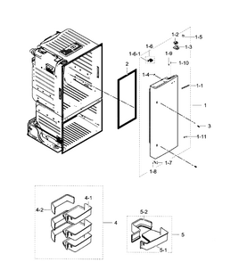 Fridge Door R Diagram and Parts List for RF263TEAEBC AA-0003 Samsung Refrigerator