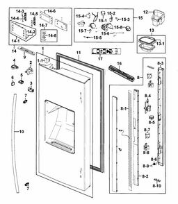 Part Location Diagram of DA41-00644A Samsung PCB/User Interface-Control Board