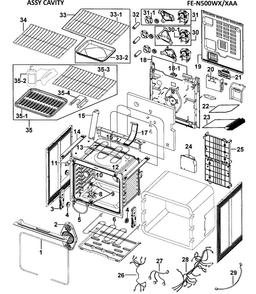 Part Location Diagram of DG97-00123K Samsung Assembly COVER BACK-MAIN;FE-