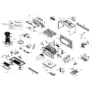Main Assembly Diagram and Parts List for ME179KFETSR AA-01 Samsung Microwave Oven Combo