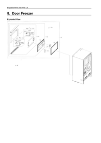 Freezer Door Parts Diagram and Parts List for RF28R7551SG AA-00 Samsung Refrigerator