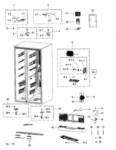 Part Location Diagram of DA97-11461F Samsung Assembly COVER-HINGE REF;POL