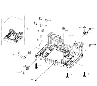 Base Assy Diagram and Parts List for DW80H9930MO AA-0000 Samsung Dishwasher