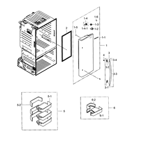 Fridge Door R Diagram and Parts List for RF28HFEDTWW AA-03 Samsung Refrigerator