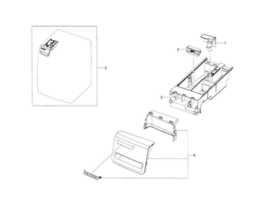 Drawer Diagram and Parts List for WF218ANW XAA-0001 Samsung Washer