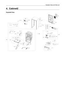 Cabinet 2 Diagram and Parts List for RF28R7201SR AA-00 Samsung Refrigerator