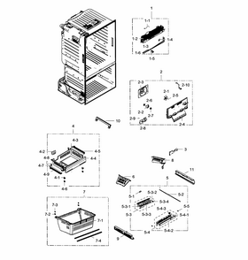 Freezer Diagram and Parts List for RF28HDEDBSR AA-0002 Samsung Refrigerator