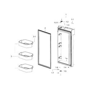Fridge Door R Diagram and Parts List for RF23J9011SR (AA)(0000) Samsung Refrigerator