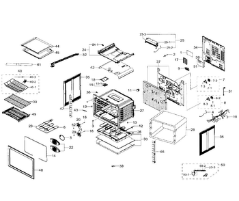 Main Assy Diagram and Parts List for NE58F9710WS AA-0002 Samsung Range