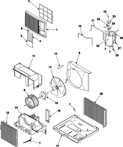 Chassis Assembly Diagram and Parts List for AW0750 XAA Samsung Air Conditioner