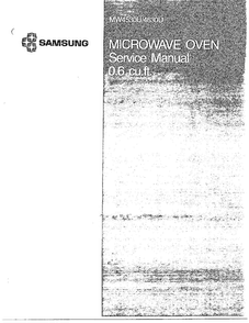 Microwave Oven Diagram and Parts List for MW4530U XAA Samsung Microwave