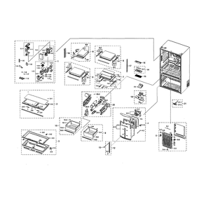 Part Location Diagram of DA97-13814D Samsung Case Assembly