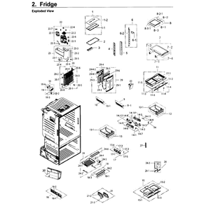 Fridge Diagram and Parts List for RF26J7500SR AA-02 Samsung Refrigerator