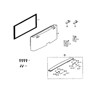 Door Freezer Diagram and Parts List for RF260BEAESR AA-0002 Samsung Refrigerator