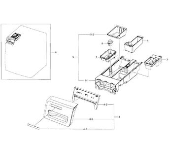 Drawer Diagram and Parts List for WF330ANB XAA-0001 Samsung Washer