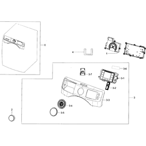 Control Panel Diagram and Parts List for WF45K6200AZ A2-01 Samsung Washer
