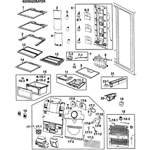Refrigerator Diagram and Parts List for RM255LARS XAA-00 Samsung Refrigerator